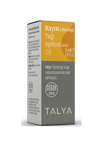 Talya Soğuk Sıkım %100 Saf ve Doğal  Kayısı Çekirdeği Yağı 20 ML