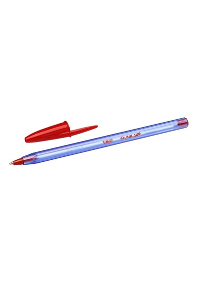 Tr Cristal Soft Tükenmez Kalem, Kırmızı, 50'li Kutu, 1.2 Mm Orta Kalınlıkta Uç, Şeffaf Gövde, Delikli Kapak Genel
