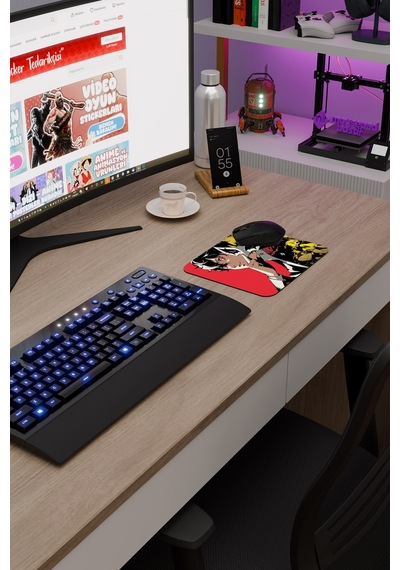 Persona 5 Kaymaz Dikişli Kauçuk Oyuncu Mousepad V1 - 22x18 Gaming Mouse Pad Fare Altlığı