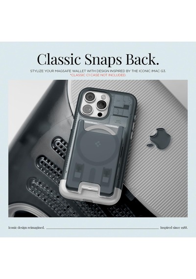 Magsafe Destekli Cüzdan Classic C1 Mag Fit 3 Kartlık Gri - Afa07398