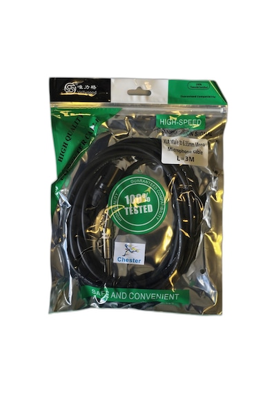 Xlr Erkek - 6.35mm Mono Jack Ses Kablosu 3 Metre Mikrofon Amfi Kablosu