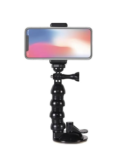 Ax-231t Vantuzlu Araç İçi Esnek Kamera Ve Telefon Tutucu Gopro, Insta360, Djı Osmo Action, Akıllı Telefonlar İl Diğer