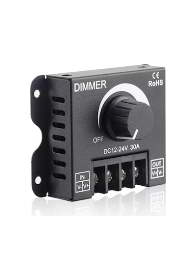 12v 24v 30a Led Sürücü Dimmer 360w 720w Led Sürücü Voltaj Ayarlı Ampul Şerit Işık Parlaklık Kon