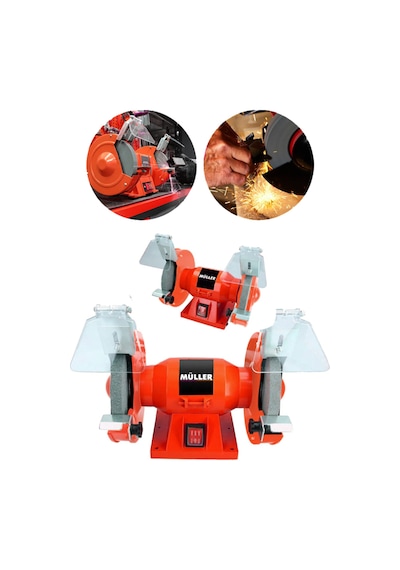 Pro Müller 150 Mm 1000 Watt Bakır Sargı Çark Motoru Balta Bıçak Bileme Taşlama Makinesi