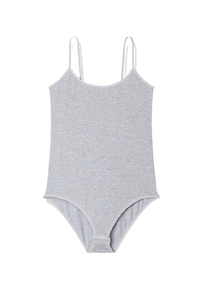 Royaleks İp Askılı Kadın Çıtçıtlı Body Gri Çok Renkli