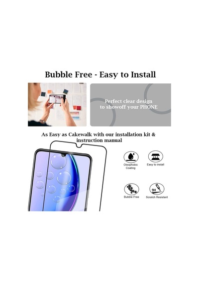 Huawei Nova Y70 İle Uyumlu Şeffaf Ekranı Tam Kaplayan 5d Cam Kırılmaz Cam Ekran Koruyucu