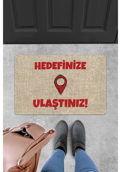 Evaşk Kapı Önü Paspası Vinil Kaymaz Tabanlı 45 X 70 Evaşkdm12108