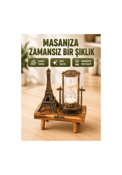 Ev, Ofis Ve Kafeler İçin Retro Ahşap Kum Saati Dek Iııı-4-1-1a54e