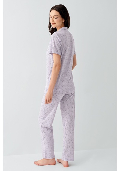 Arnetta Kadın Mor Gömlek Pijama Takım Mor