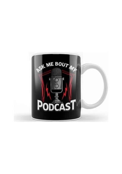 Ask Me Bout My Podcast Awesome Podcasting Host Kupa Bardak Porselen No5893 Karışık