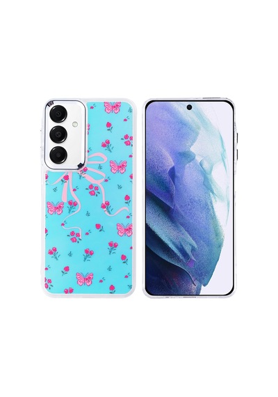 Samsung Uyumlu Galaxy A55 Kılıf Airbag Tasarımlı Zore Hadra Kapak Kelebek