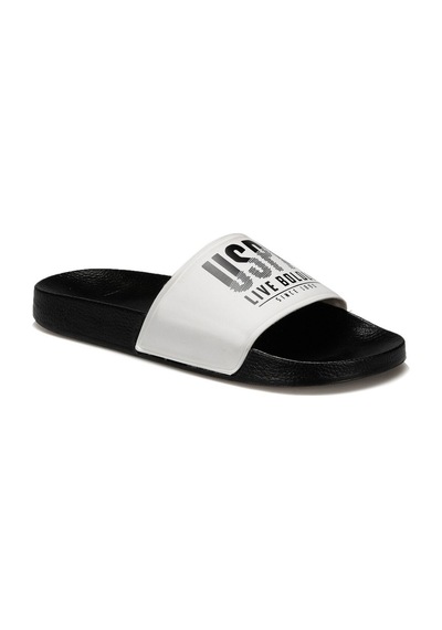 U.S. Polo Assn. U.S.POLO Gusty Erkek Deniz Plaj Havuz Terliği LIVE BOLDY Beyaz (434550339)