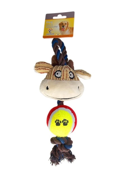 Eastland Tenis Toplu Diş İpli 30 CM İnek Köpek Oyuncağı