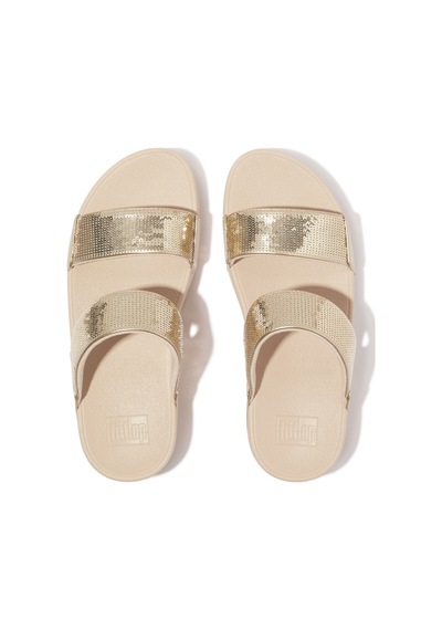 675 Platino Espadril / Keten Kadın Jf2 Fitflop Lulu Sequın Slıdes 675 Platino Altın