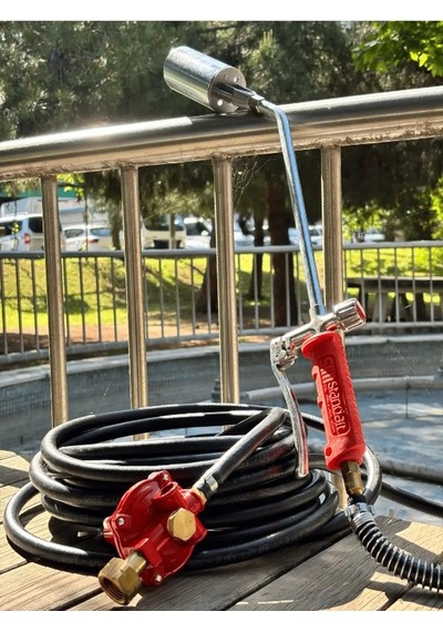 Profesyonel İzolasyon Pürmüz Şaloma Seti 51 Mm, 4 Bar, 10 Metre Hortumlu, Basınç Düşürücülü, Lpg/propan -
