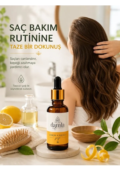 Biodamla Natural Limon Kabuğu Yağı 20 Ml