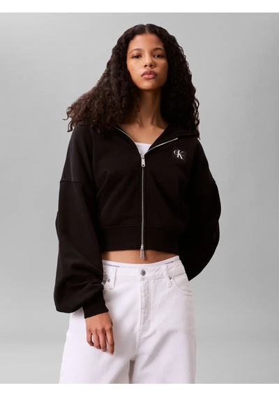 Calvin Klein French Terry Woven L, Ub1 Siyah Kadın Ceket