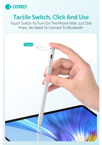 Ip-020 P8 Universal Kapasitif Dokunmatik Stylus Kalem - İos, Android Ve Windows İçin İpad, Tablet Ve Telefon Çizim Ve Not Alma Kalemi