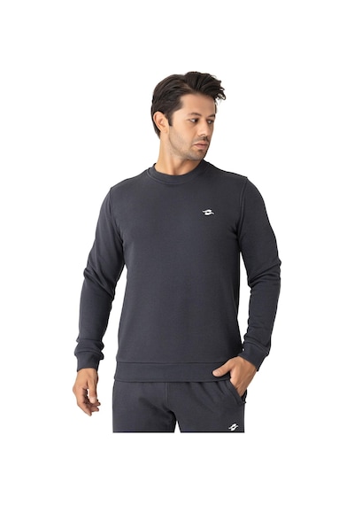 Crozwise Erkek Pamuklu Kışlık Spor Sweatshirt Antrasit