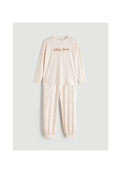 Lcw Dream Pembe Bisiklet Yaka Çiçekli Kadın Pijama Takımı