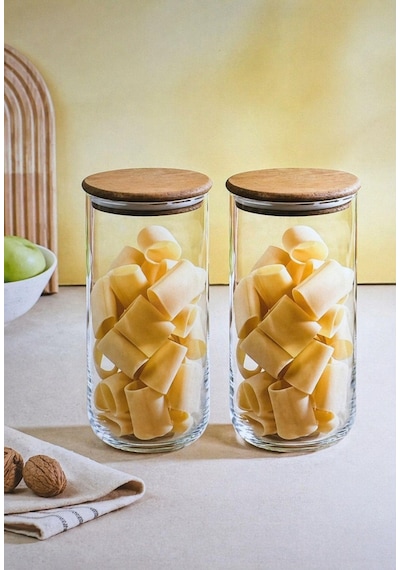 Selka Home Liya 1400 Ml. 2'li Kavanoz Şeffaf