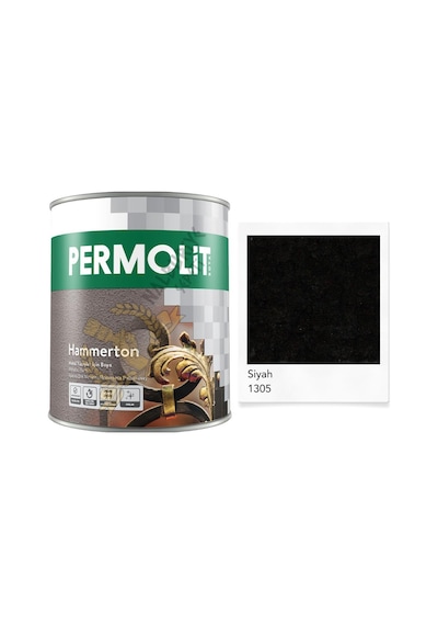 Permolit Hammerton Dekoratif Metal Boyası Siyah 0.65 Lt.