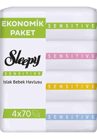 Sleepy Sensitive Islak Havlu Mendil 4x70 280 Yaprak