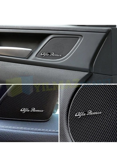 Alfa Romeo Logo Hoparlör Sticker Arma Amblem Metal Yapışkanlı 2Ad