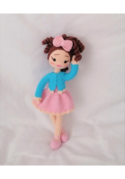 Pembe Nazlı Amigurumi Organik Oyuncak