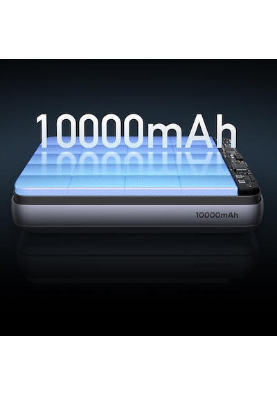Mcdodo Mc-8371 10000mah - 20w Dahili 360 Halka Standlı Metal Ultra İnce Manyetik Powerbank siyah