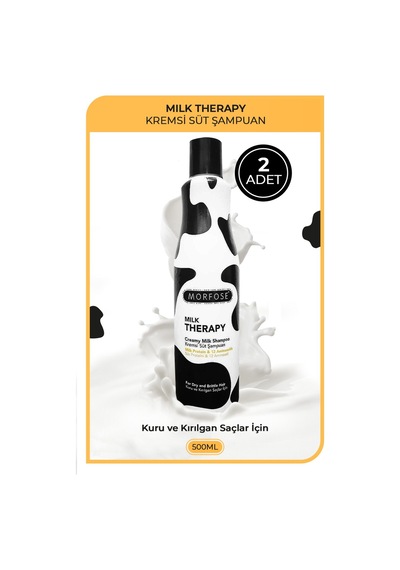 Morfose Milk Therapy Saç Şampuanı 500 Ml 2'li Eko Paket