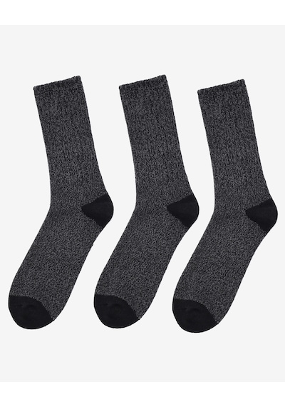 Skechers Non Terry Crew - 3'lü Paket Erkek Çorap Erkek Black Combo Çorap S116025-007 Siyah