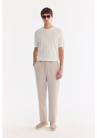 Avva Erkek Bej Yanı Lastikli Soft Touch Relaxed Fit Chino Pantolon A61y3217