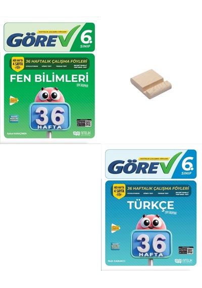 Nitelik 6. Sınıf Fen Bilimleri Ve Türkçe 36 Haftalık Görev Föyleri + Telefon Standı