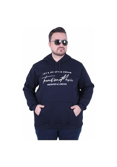 Moc Grande Mocgrande Büyük Beden 3ip Kapüşonlu Sweat Let's Go 25720 Lacıvert Lacivert