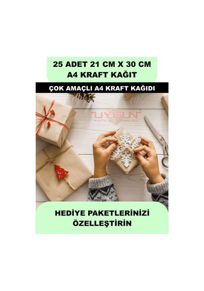 25 Adet A4 Kraft Kağıt 21x30 100 Gr. Yazıcı Uyumlu, Vintage Resim Kağıdı, Çocuk Etkinlik Kağıdı