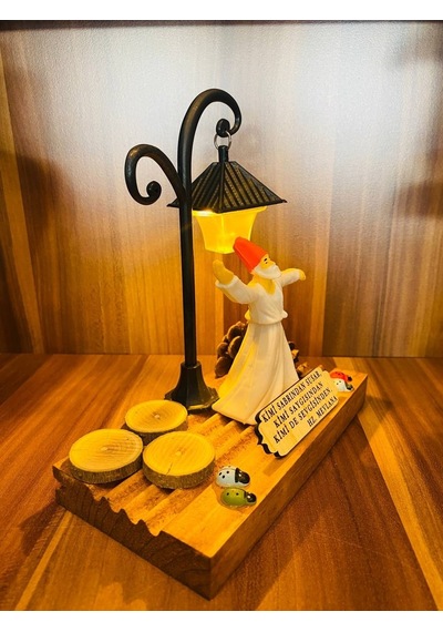 Mevlana Sözleri Resimli, Mevlana, Rumi, Dini Hediye Dekor Lamba