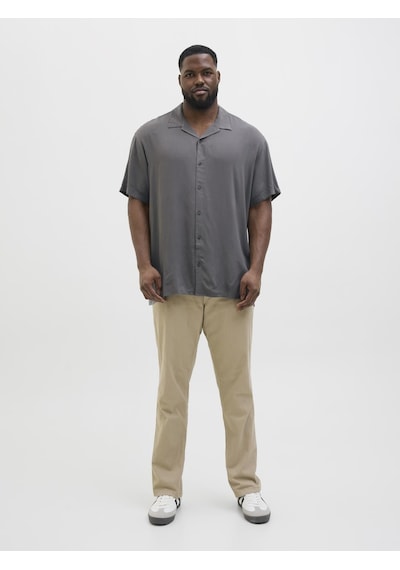 Jack & Jones Büyük Beden Kısa Kollu Gömlek - Jeff - 12269094 Castlerock