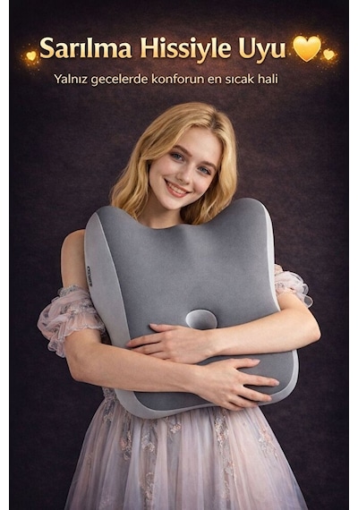 Yalnızlar Yastığı Premium Ergonomik Yakınlık Destek Yastığı, Çok Amaçlı Ortopedik Konfor Yastığı Gri