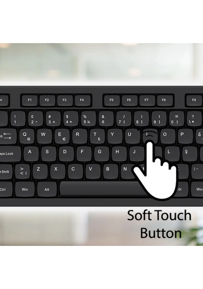 Imk-376t Kablolu Türkçe Q Klavye Mouse Seti 105 Tuş Ergonomik Tasarım Usb 2.0 10 Milyon Tuş Ömrü