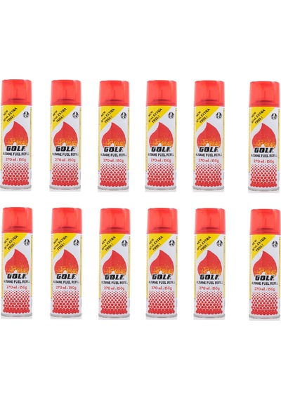 Golf Çakmak Gazı 270 Ml 1x12 12 Adet Çok Renkli