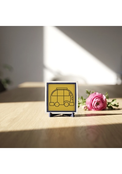 Modern Karavan Motifli Masaüstü Objesi, Sevdiklerinize Değer Katan Özel Bir Armağan 10x10 Cm