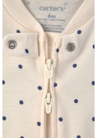 Carter's Kız Bebek Layette 2'li Fermuarlı Patikli Tulum Set Renkl Çok Renkli