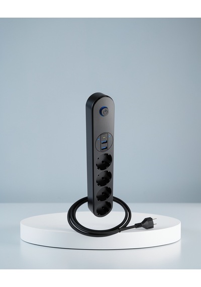 Akıllı Akım Dengelemeli Çoklu Priz, 4'lü, Type-c Ve Usb Çıkışlı 2 m