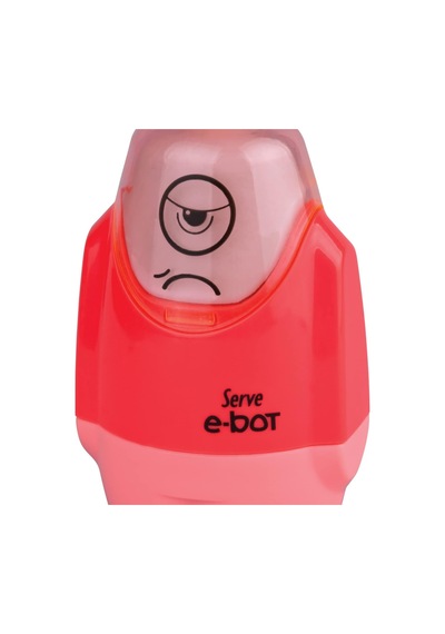 E-bot Silgili Kalemtıraş Fosforlu Kırmızı 4lu Set Çok Renkli