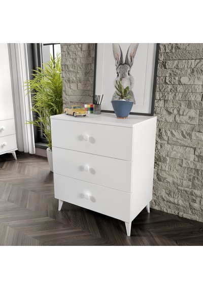 Soft Çocuk Odası Takımı Beyaz - Karyola, 3 Kapaklı 2 Çekmeceli Gardırop, 3 Çekmeceli Şifonyer Soft Çocuk Odası Takımı Beyaz - Karyola, 3 Kapaklı 2 Çekmeceli Gardırop, 3 Çekmeceli Şifonyer