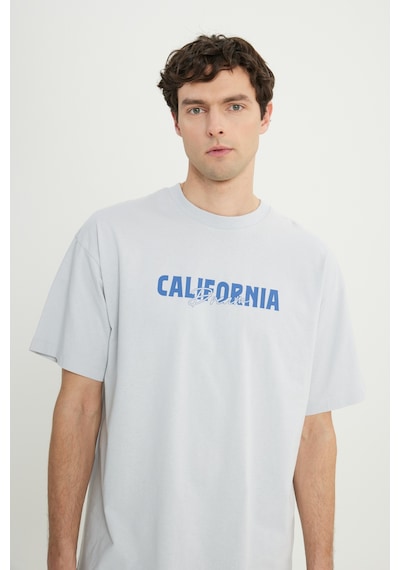 AC&Co / Altınyıldız Classics Erkek Grı Mavı Oversize %100 Pamuk Geniş Kesim Baskılı Bisiklet Yaka Tişört Grı Mavı AC&Co / Altınyıldız Classics Erkek Grı Mavı Oversize %100 Pamuk Geniş Kesim Baskılı Bisiklet Yaka Tişört Grı Mavı