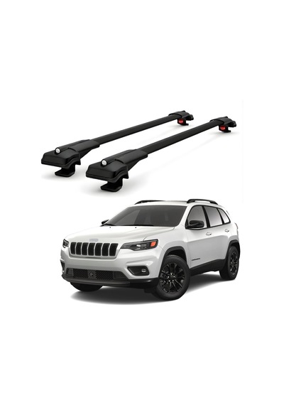 Jeep Cherokee Kl 2014-2015 İçin Ara Atkı Tavan Barı , Araç Üstü Ekipman Taşıma Barı Siyah 2 Adet
