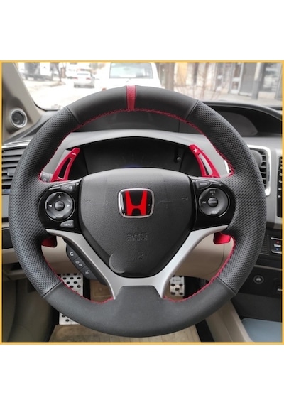 Honda Civic Fb7 Araca Özel Direksiyon Kılıfı Otomatik F1 Araçlarına Uyumlu
