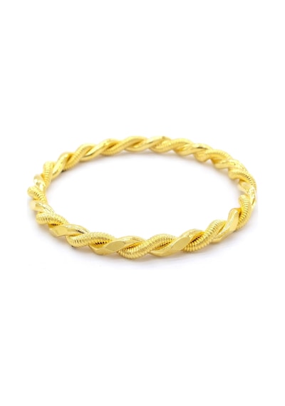 Ferizz Altın Kaplama 2Li Adana Burması Bilezik 6.5 Mm Blz-3021 Altın